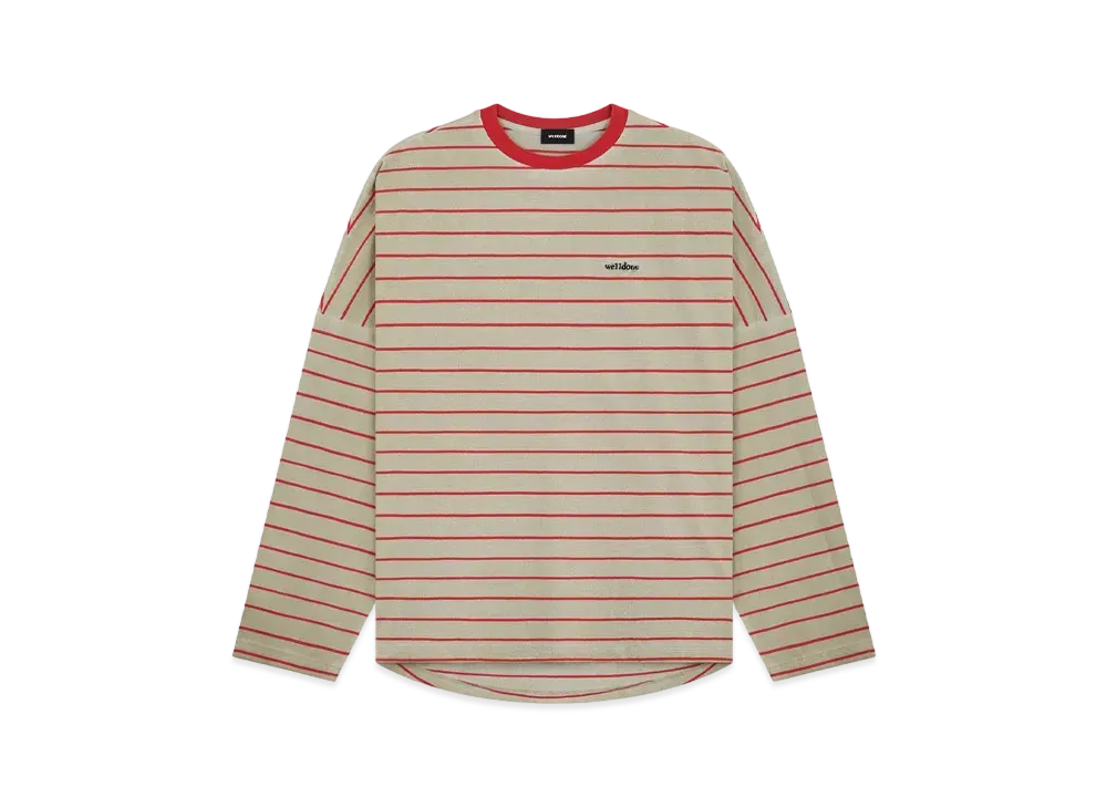 WE11DONE Stripe T-shirt "Red"