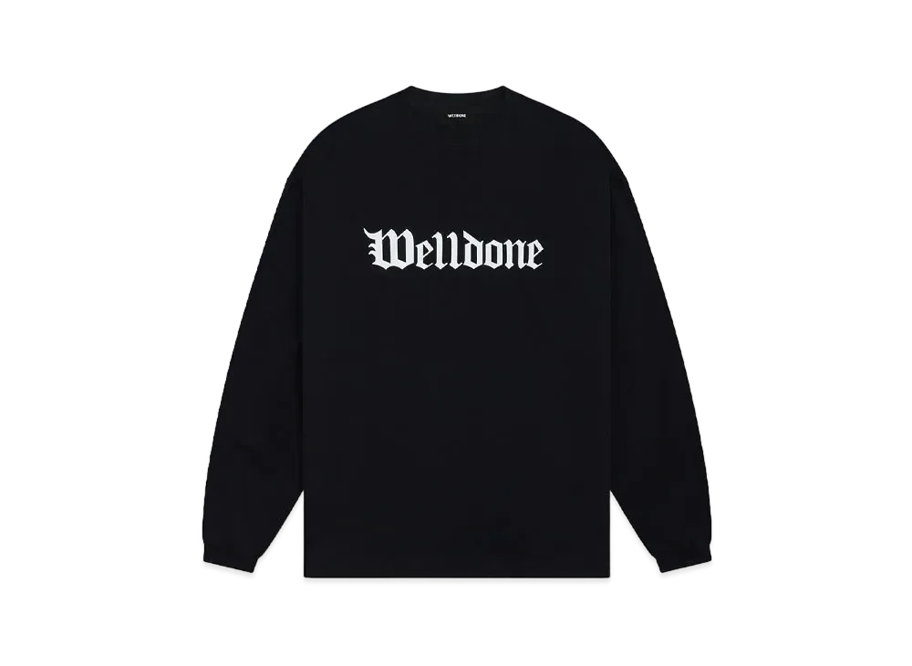 WE11DONE Gothic Logo T-shirt "Black"