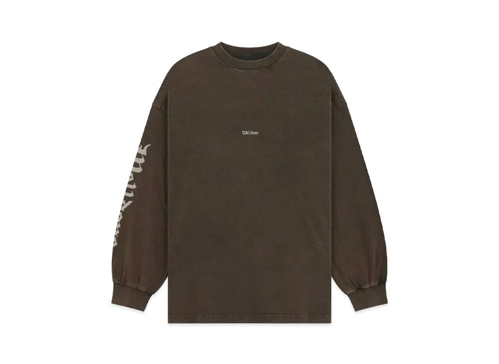 WE11DONE Gothic Logo T-shirt "Brown"