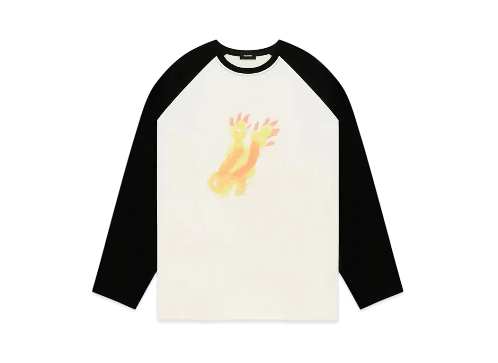 WE11DONE Monster Long Sleeve Raglan T-shirt "Black"