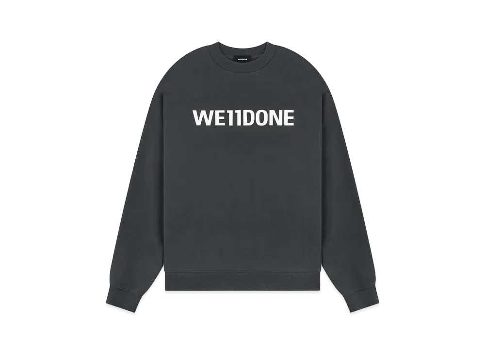 WE11DONE Basic Logo Fitted Sweatshirt "Charcoal"