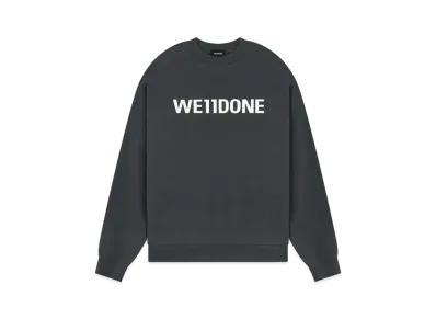 WE11DONE Basic Logo Fitted Sweatshirt "Charcoal"
