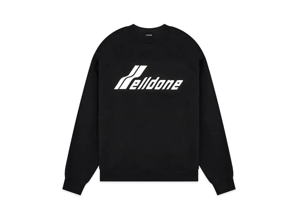 WE11DONE Loose-Fit Wappen Sweatshirt "Black"