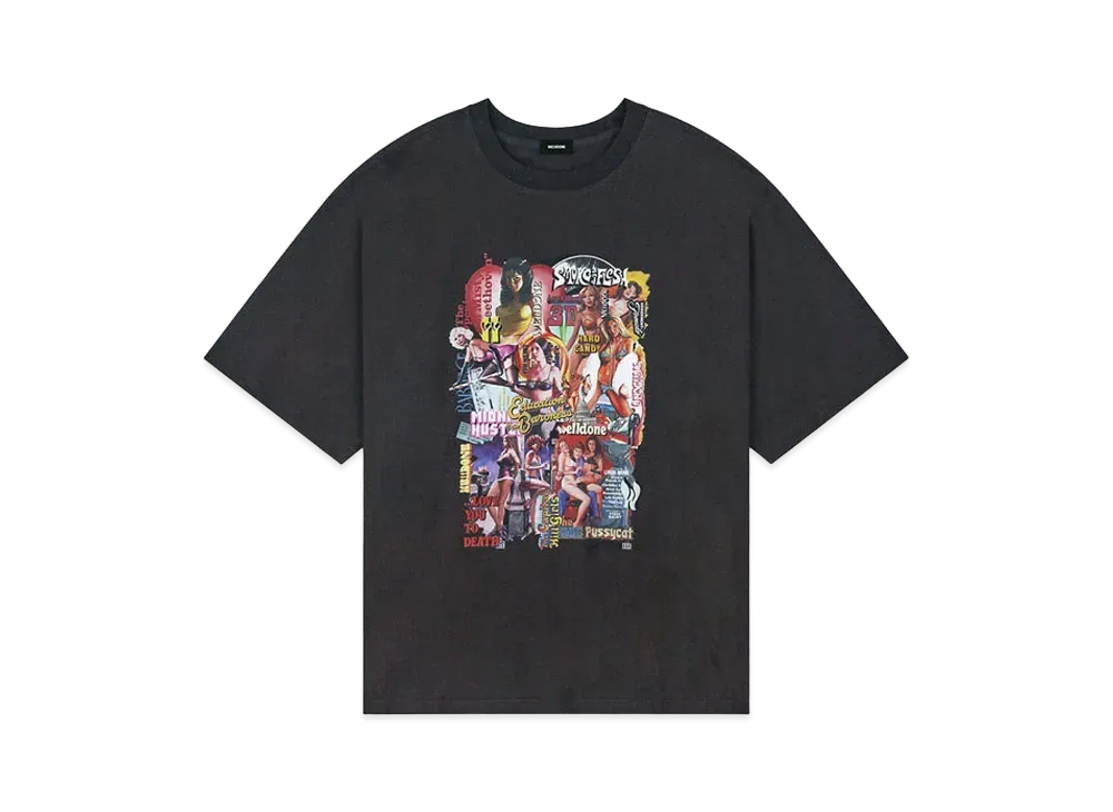 WE11DONE New Movie Collage T-shirt "Charcoal"