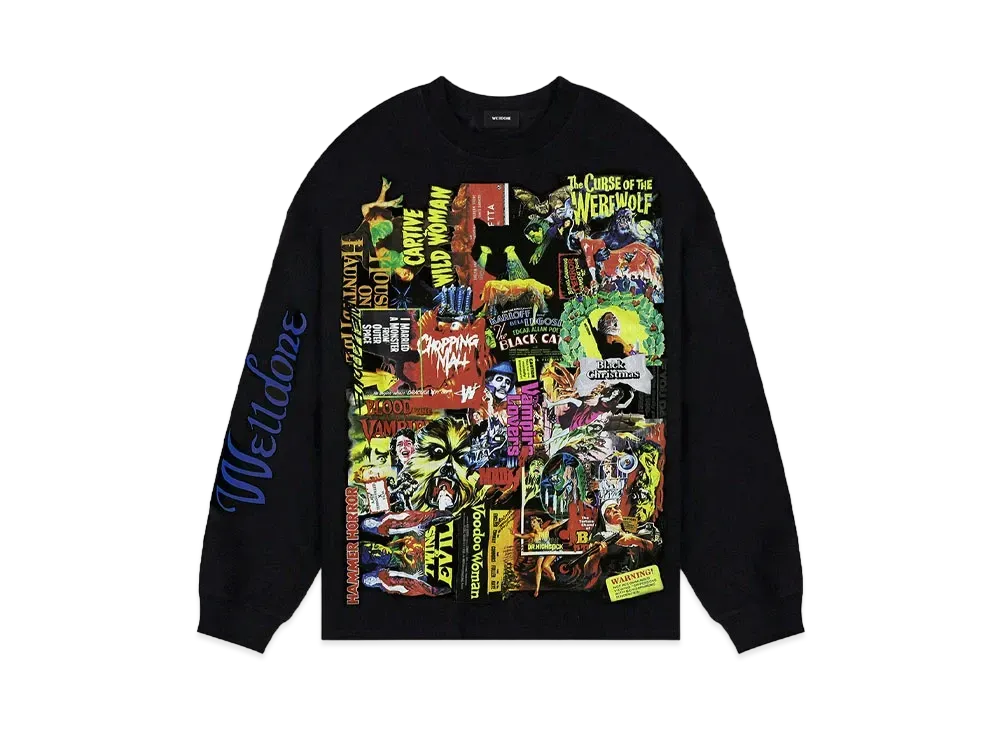 WE11DONE Horror Collage Top "Black"