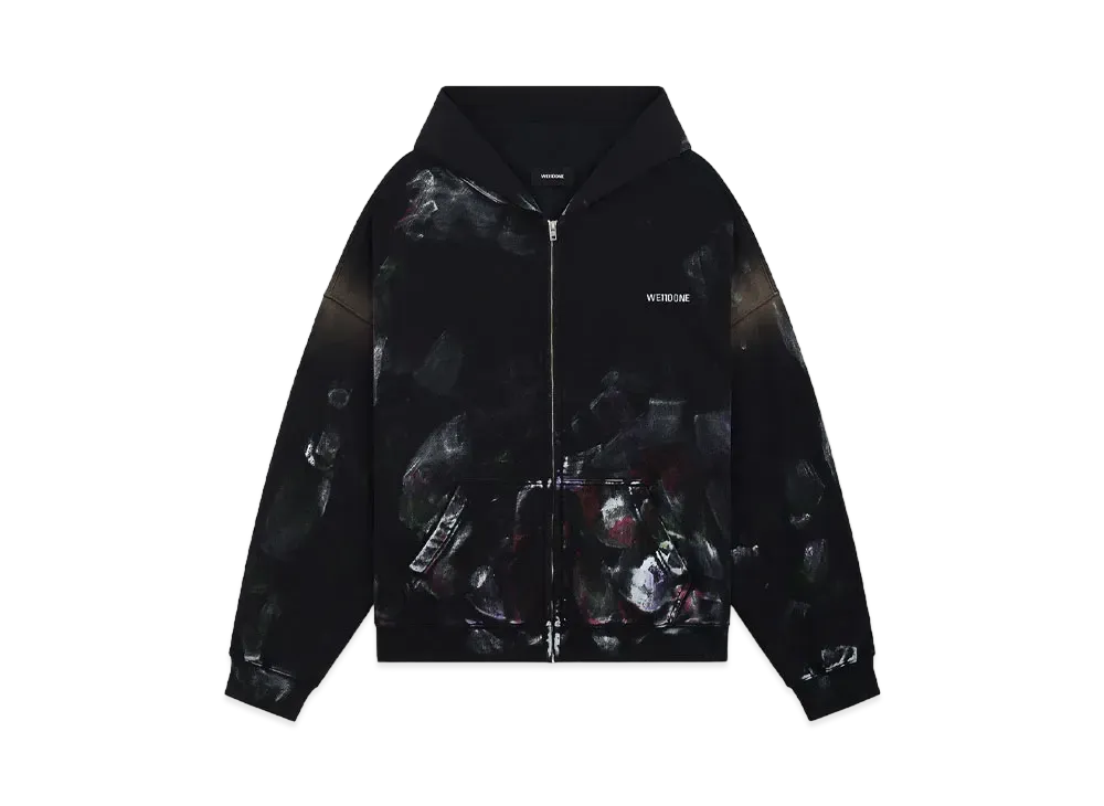 WE11DONE Multi-color Zip-up Hoodie "Black"