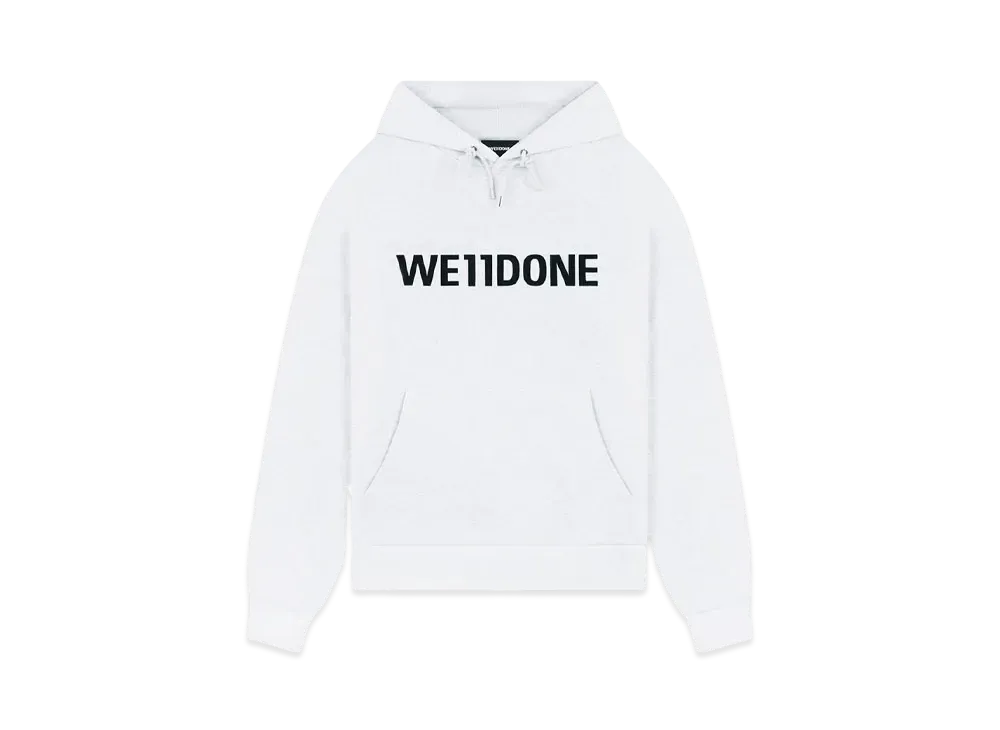 WE11DONE Basic Logo Fitted Hoodie "Gray"
