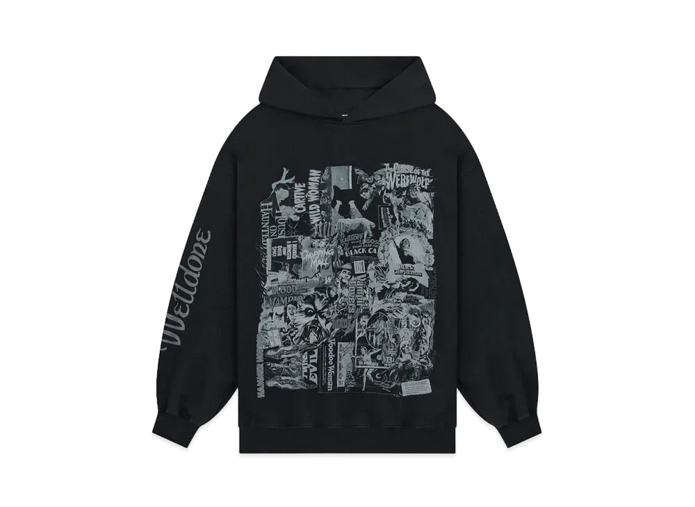 WE11DONE Horror Collage Hoodie "Black"