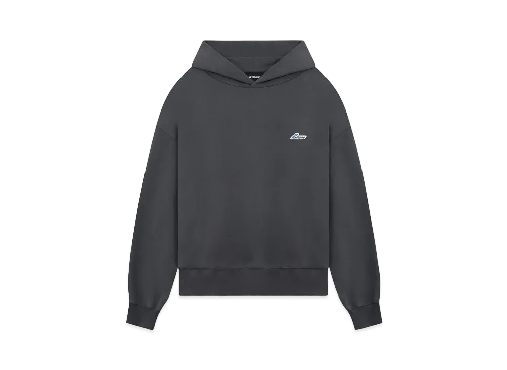 WE11DONE Logo Embroidered Wappen Hoodie "Charcoal"