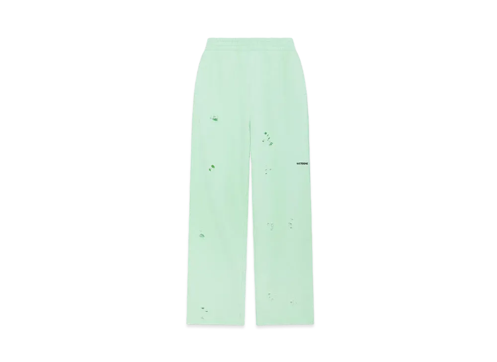 WE11DONE Distressed Jersey Sweatpants "Mint"