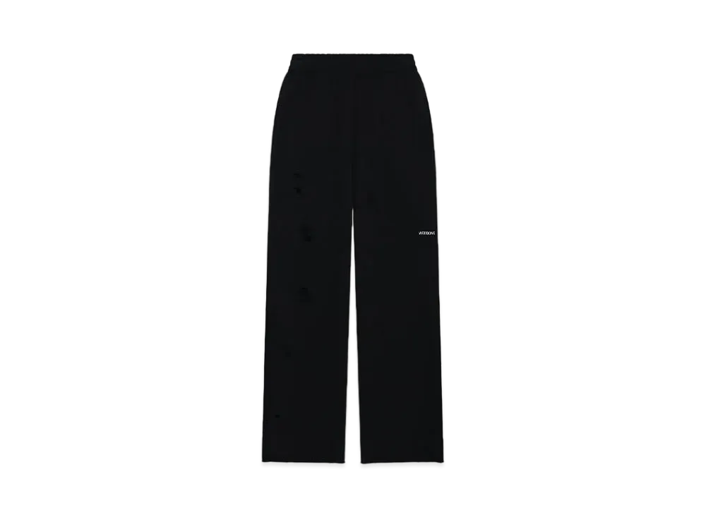 WE11DONE Distressed Jersey Sweatpants "Black"