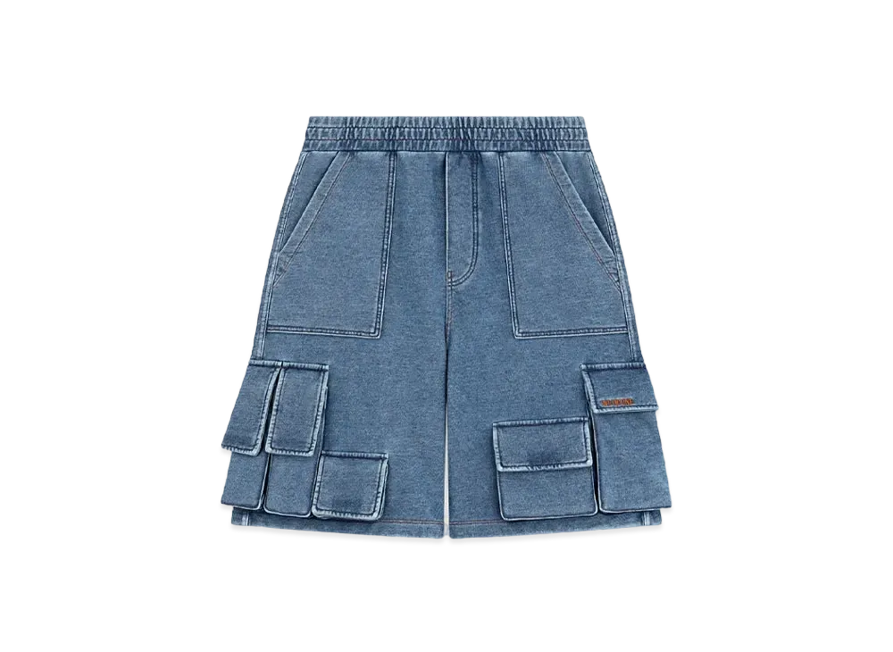 WE11DONE Denim-like Cargo Shorts "Blue"