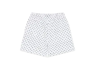 WE11DONE Square Dot Jersey Shorts "White"
