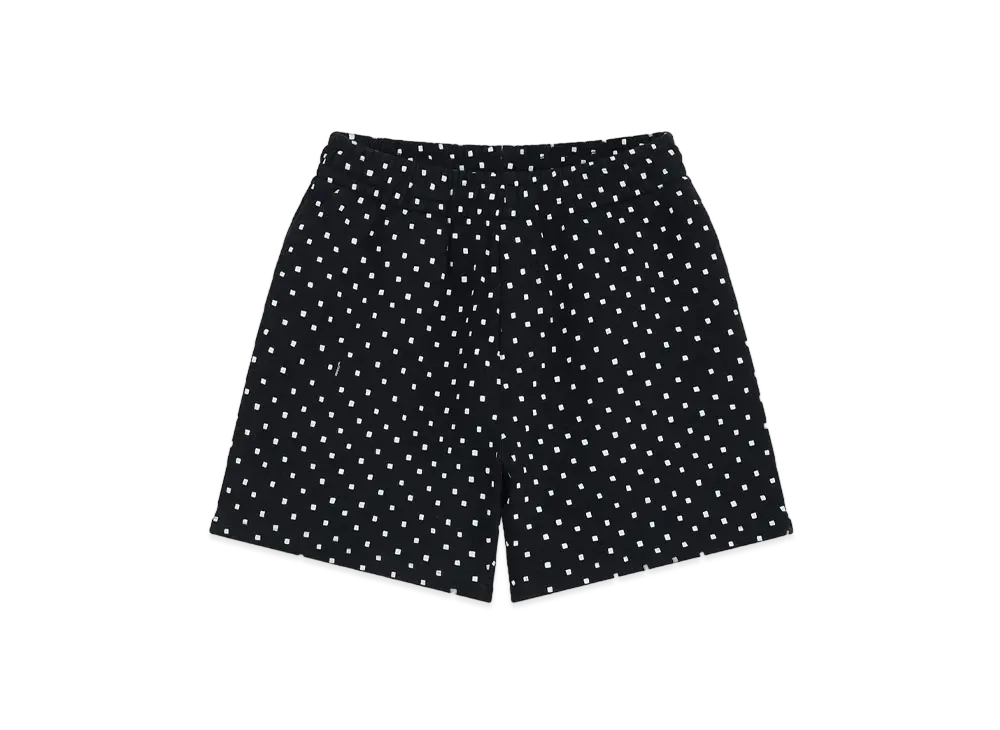 WE11DONE Square Dot Jersey Shorts "Black"