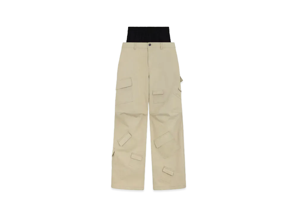 WE11DONE Sagging Cargo Pants "Beige"