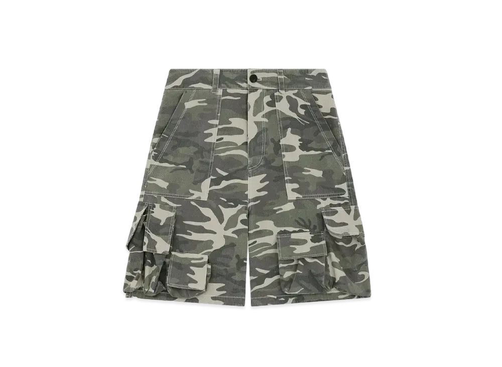 WE11DONE Camo Cargo Shorts "Beige"