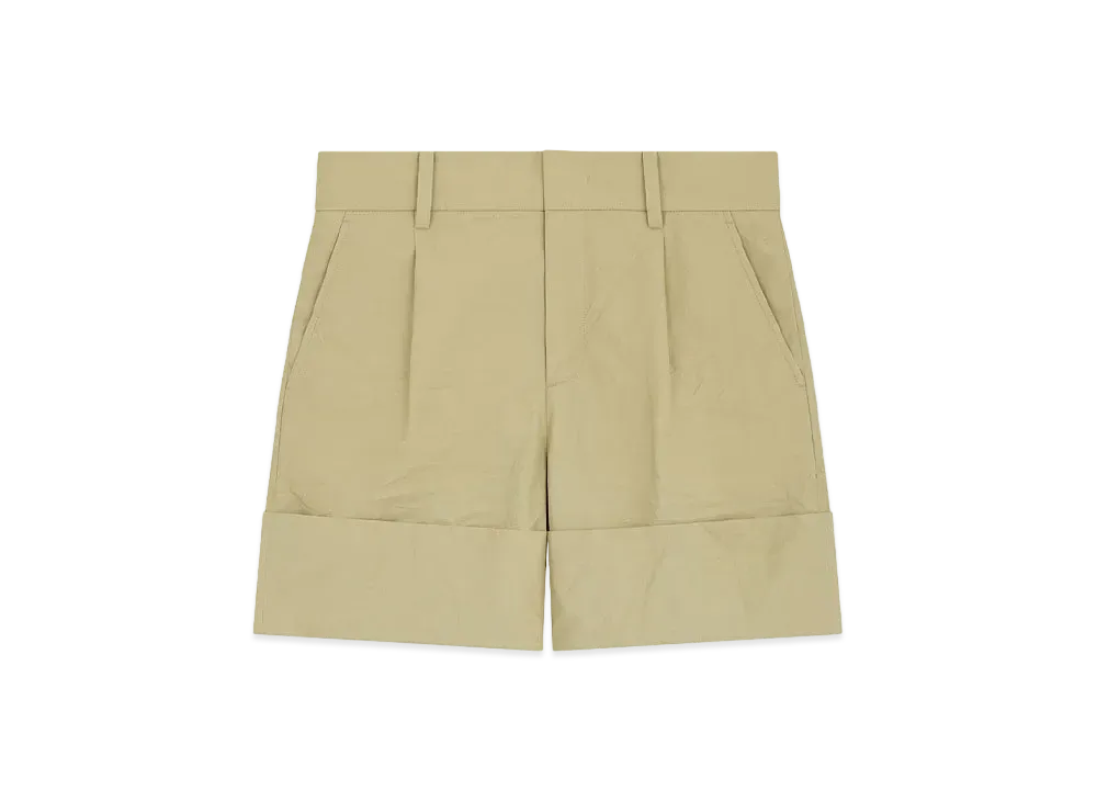 WE11DONE Wide Roll-up Shorts "Beige"