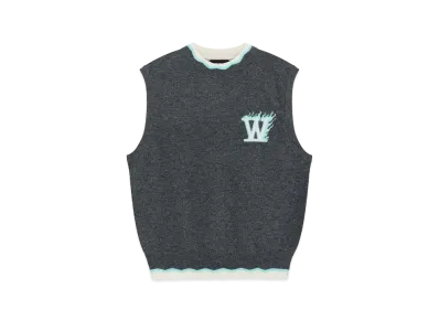 WE11DONE Logo Knit Vest "Black"