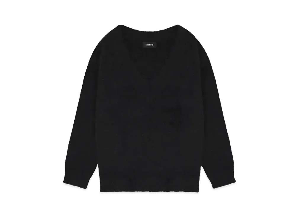 WE11DONE Mohair Knit Sweater "Black"