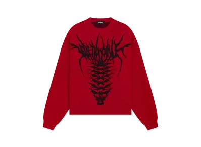 WE11DONE Spine Knit Sweater "Red"
