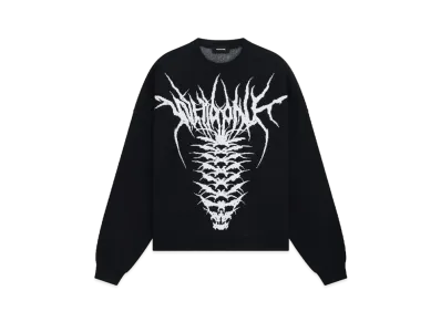 WE11DONE Spine Knit Sweater "Black"