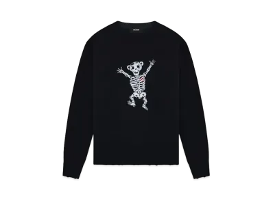 WE11DONE Bolt Teddy Knit Sweater "Black"