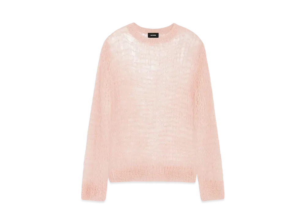 WE11DONE Open Knit Sweater "Light Pink"