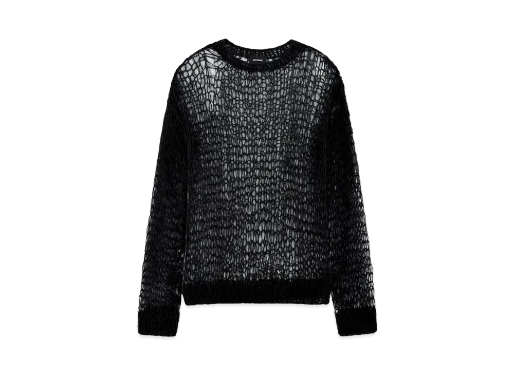 WE11DONE Open Knit Sweater "Black"