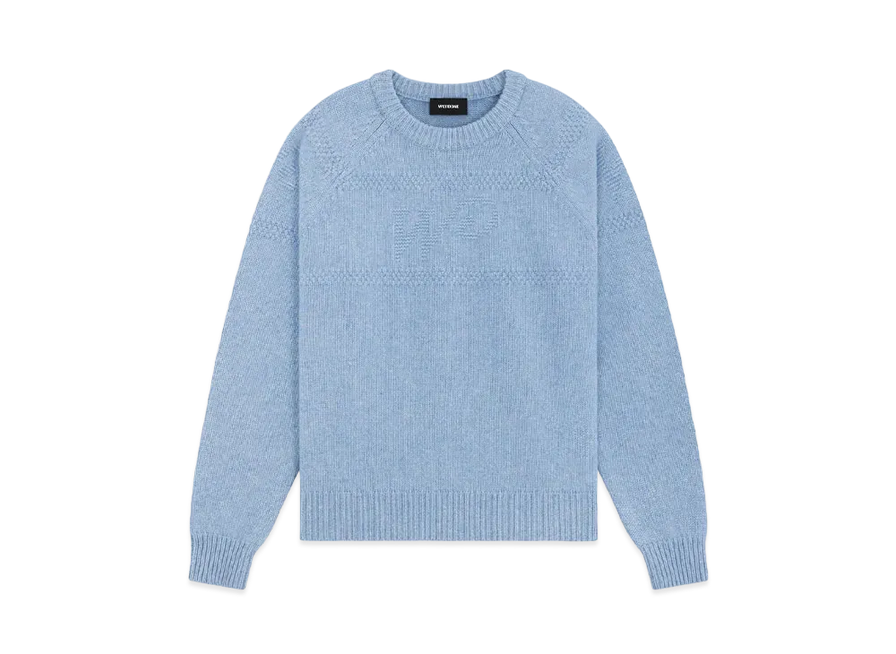 WE11DONE Cable Knit Sweater "Sky"