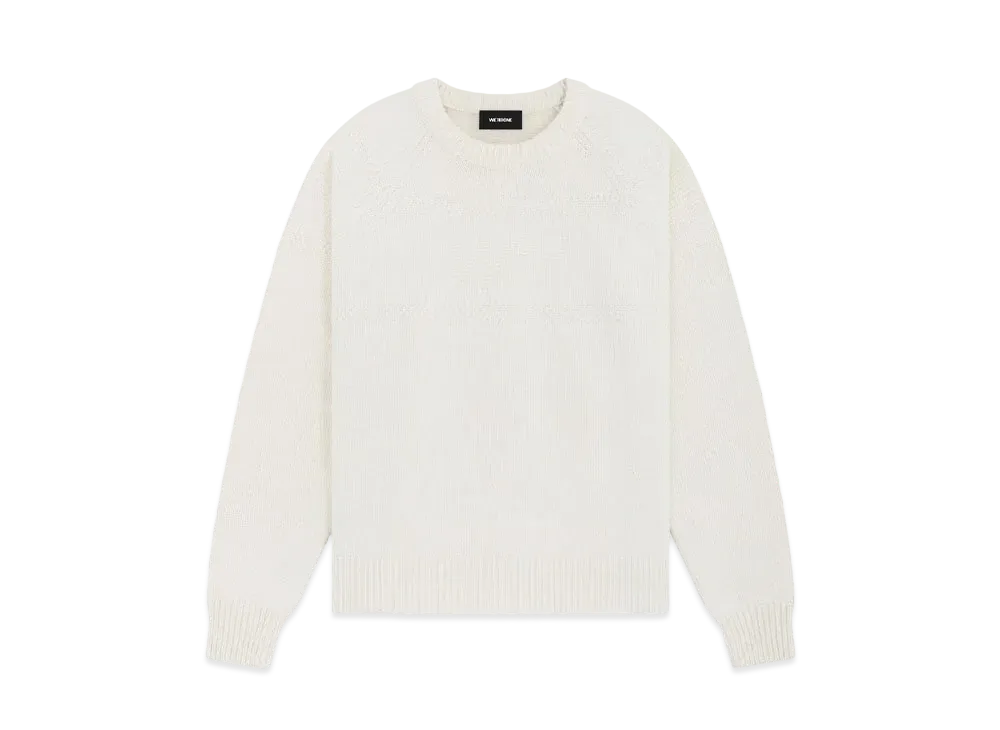 WE11DONE Cable Knit Sweater "Ivory"