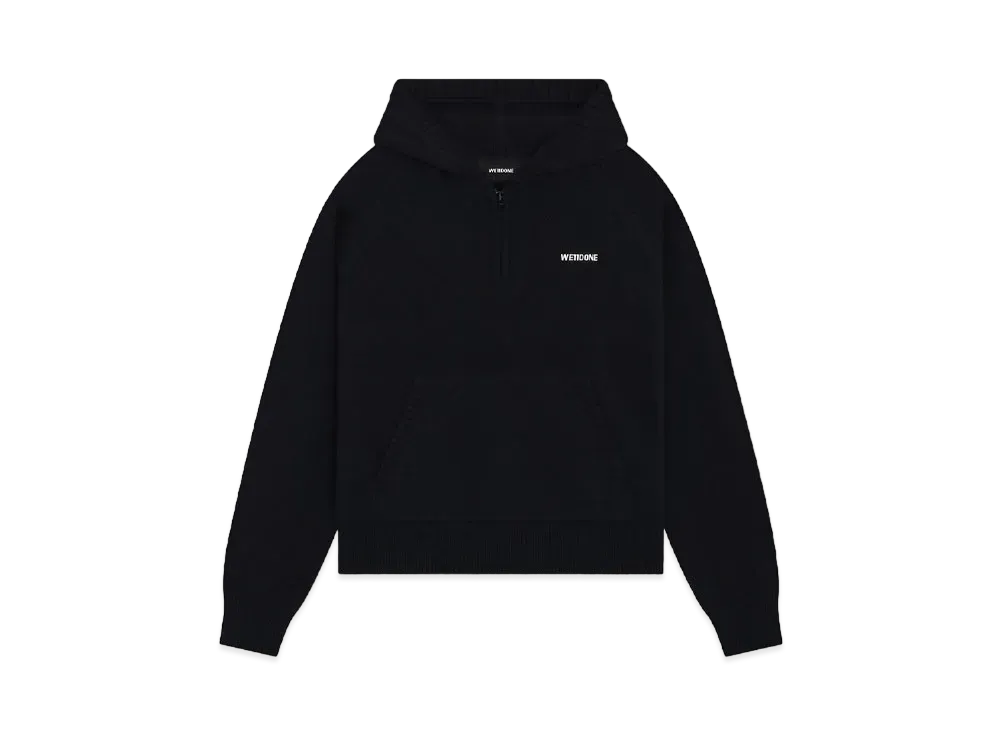 WE11DONE Logo Half Zip-up Hoodie "Black"