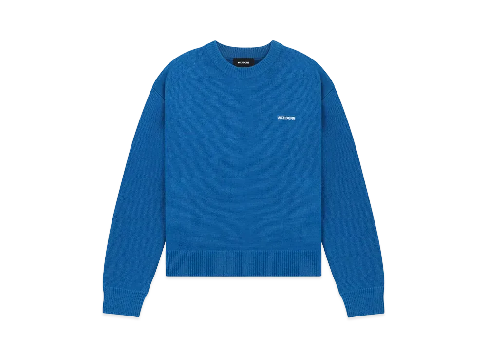 WE11DONE Logo Knit Sweater "Blue"