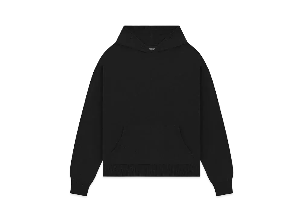 WE11DONE Logo Knit Hoodie "Black"