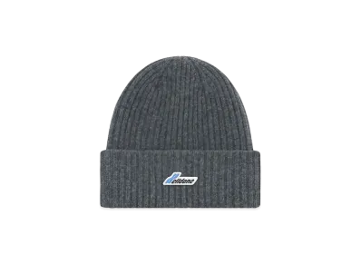 WE11DONE Logo Patched Knit Beanie "Gray"