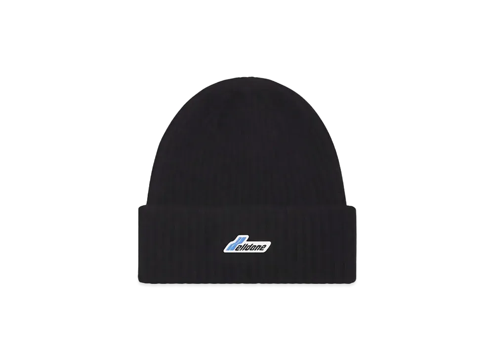 WE11DONE Logo Patched Knit Beanie "Black"