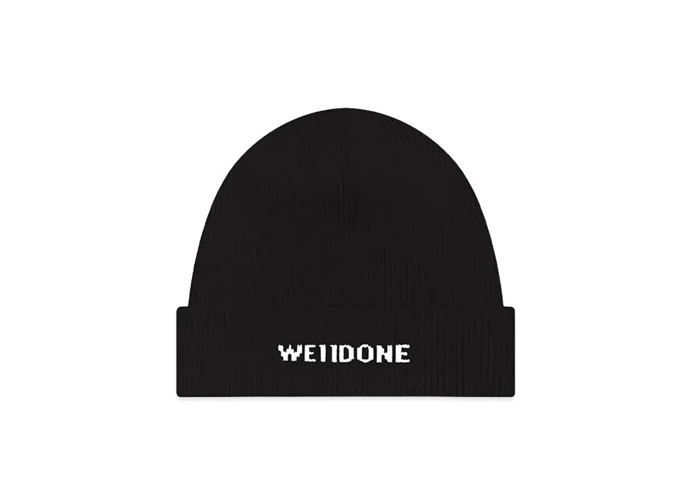 WE11DONE Logo Knit Beanie "Black"