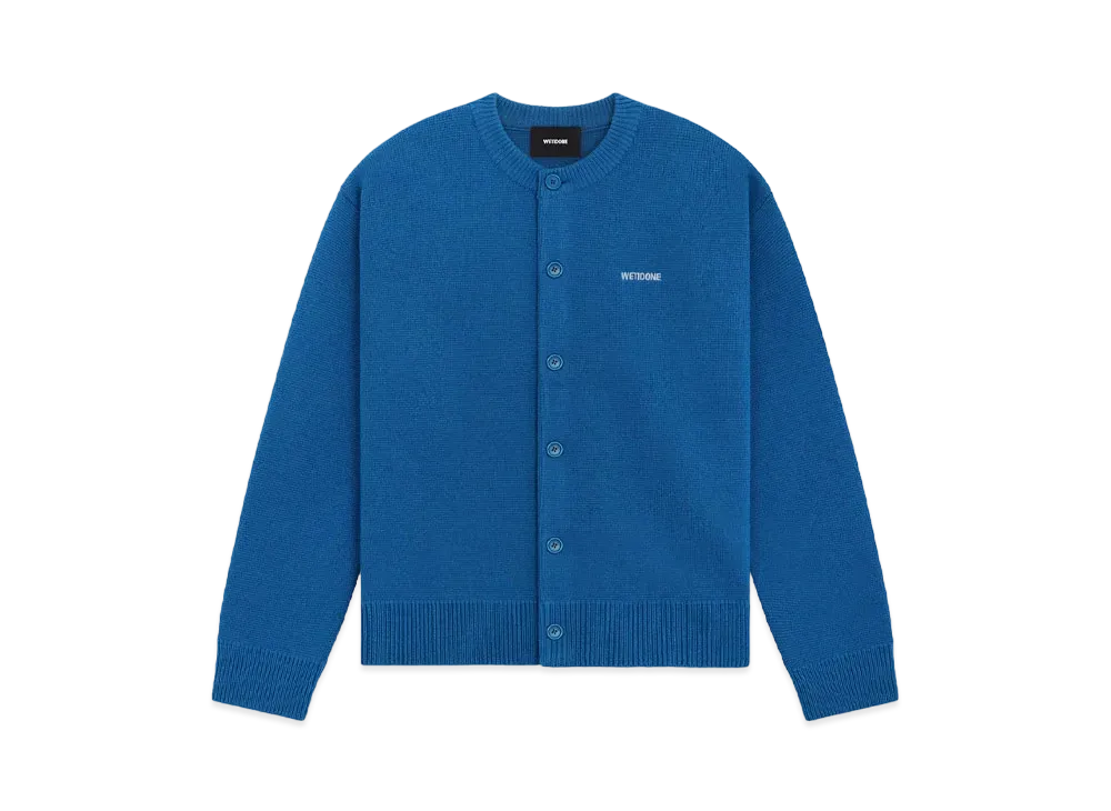 WE11DONE Logo Knit Cardigan "Blue"