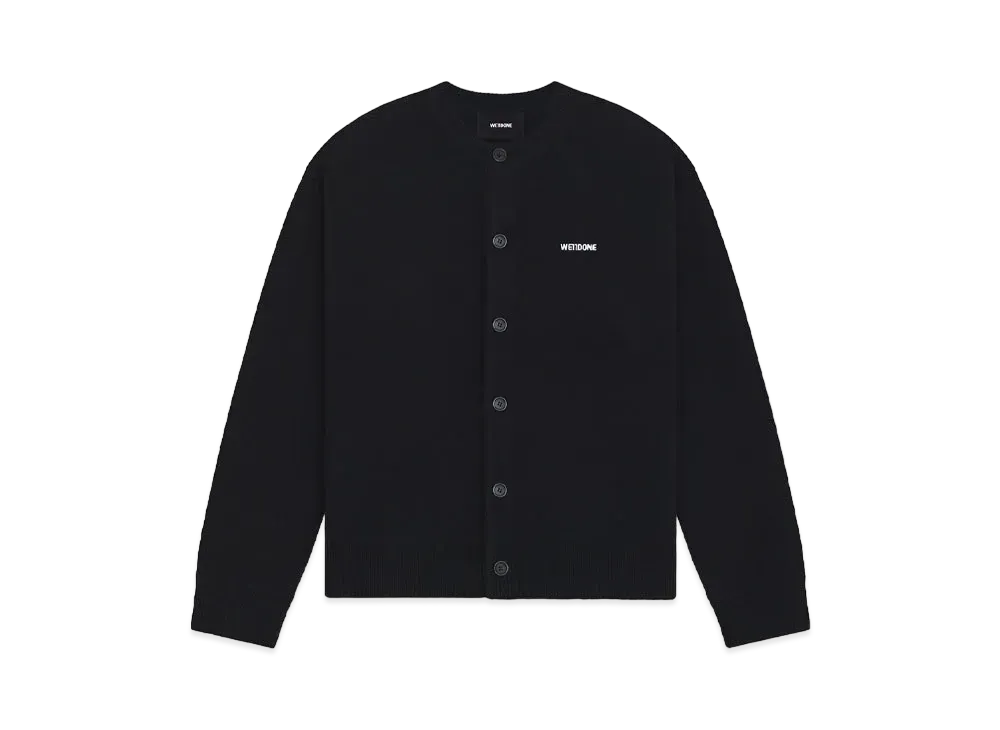 WE11DONE Logo Knit Cardigan "Black"