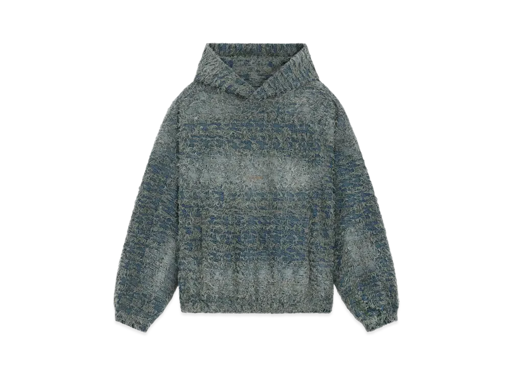 WE11DONE Loose Thread Denim Hoodie "Navy"