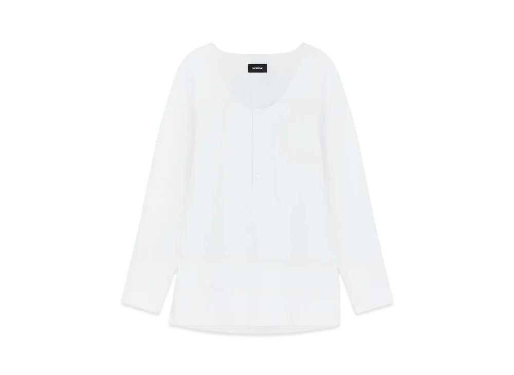 WE11DONE Round Neck Shirt "White"