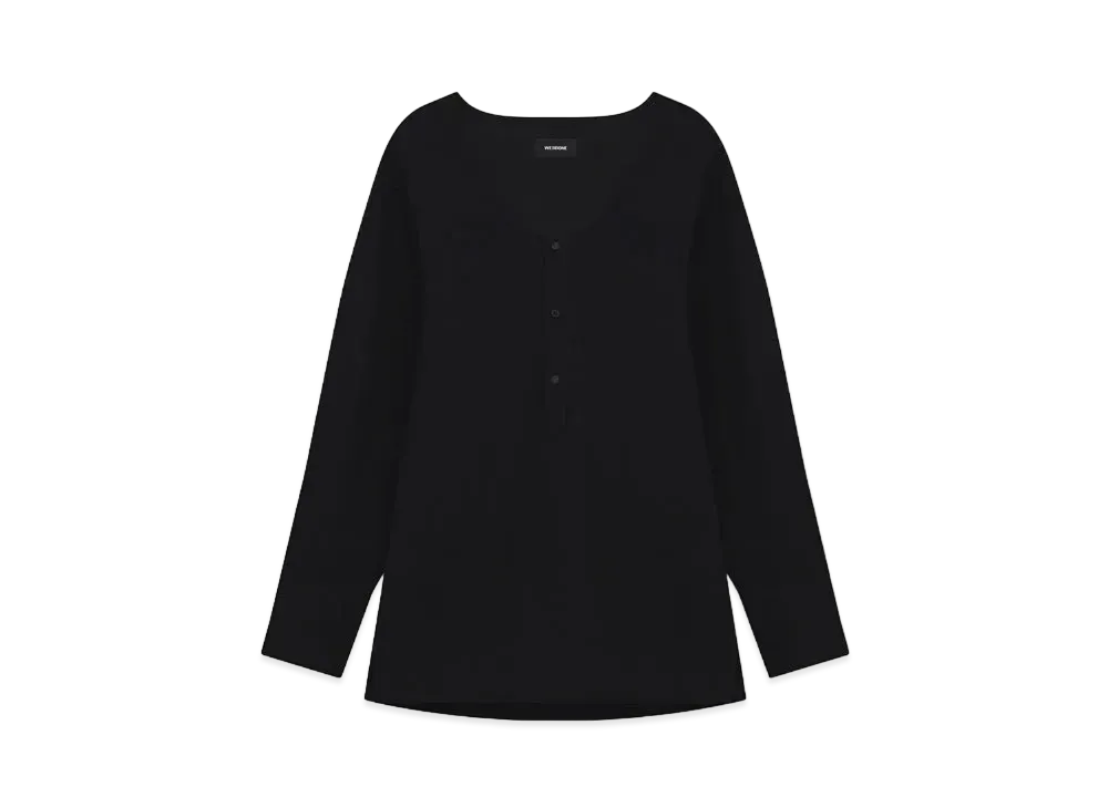 WE11DONE Round Neck Shirt "Black"