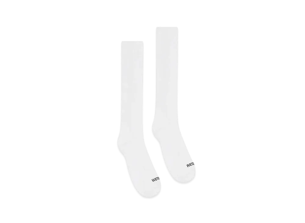 WE11DONE Jacquard High Socks "White"