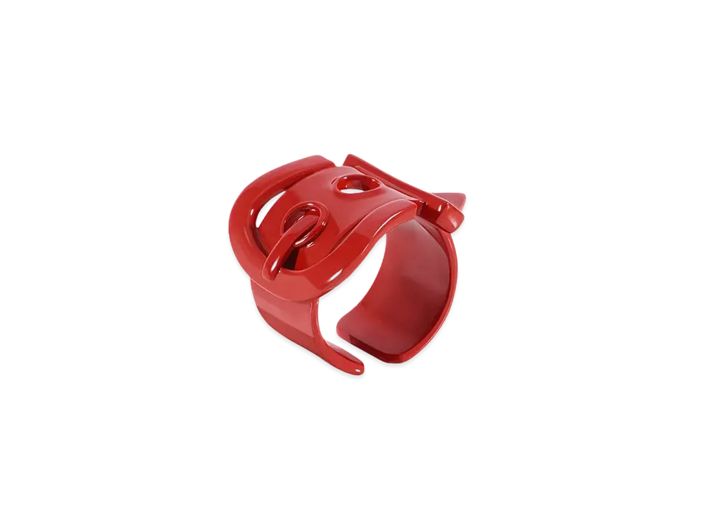 WE11DONE Belt Ring "Red"