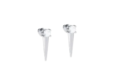 WE11DONE Spike Stud Earrings "Silver"