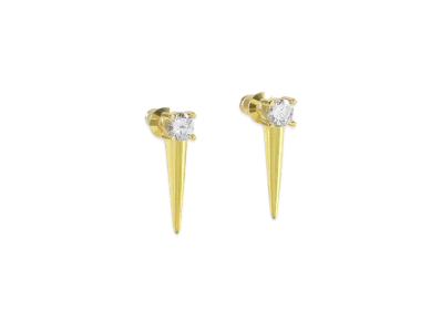 WE11DONE Spike Stud Earrings "Gold"