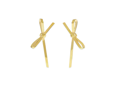 WE11DONE Bow Stud Earrings "Gold"