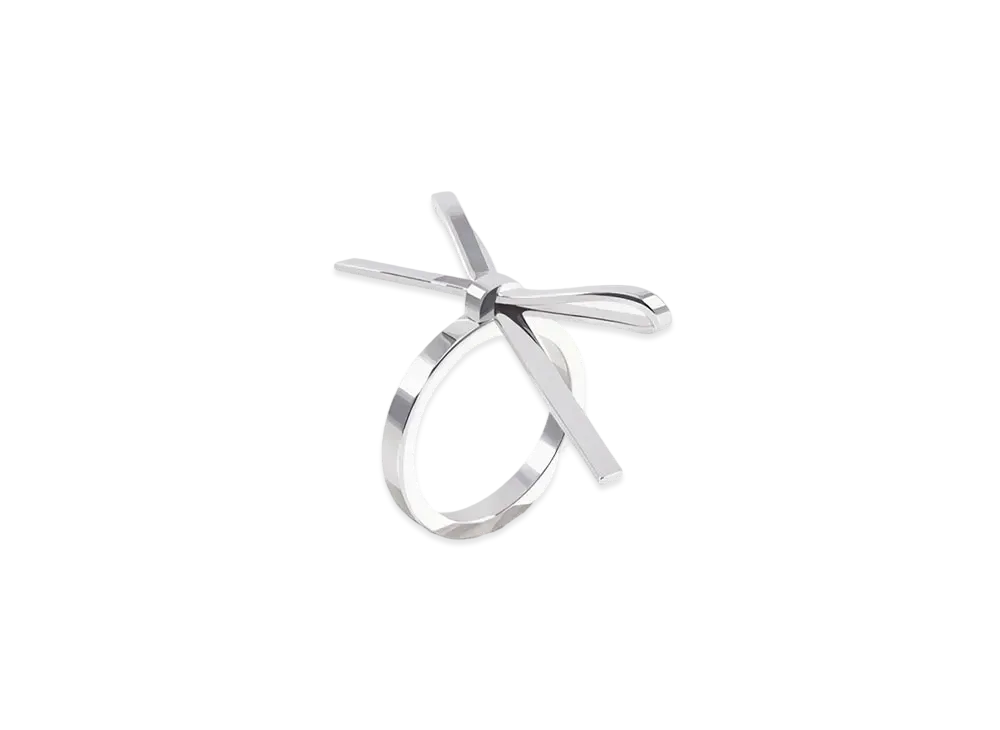 WE11DONE Medium Bow Ring "Silver"