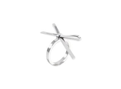 WE11DONE Medium Bow Ring "Silver"