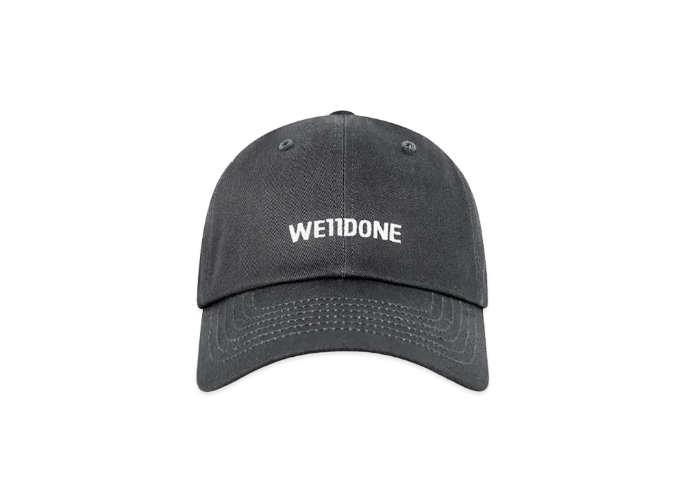 WE11DONE Basic Small Logo Cap "Charcoal"