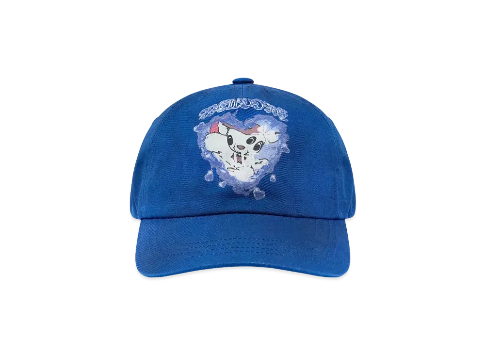 WE11DONE Washed Printed Cap "Blue"